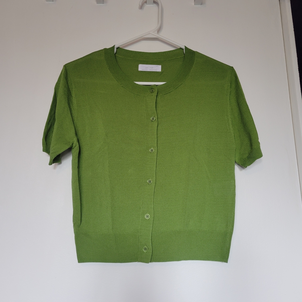 OAK + FORT Vibrant Green Knit Top